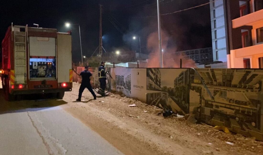 Bursa'nın İnegöl ilçesinde inşaat alanında bekçi tarafından yakılan ateş, paniğe