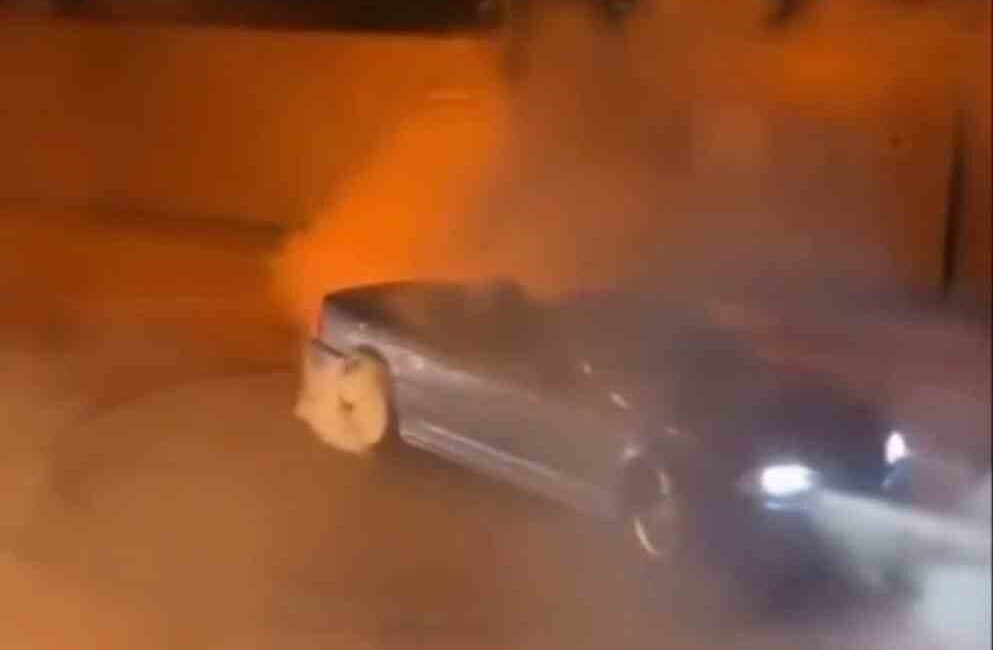 Beykoz'da drift yapan sürücü, sosyal medya paylaşımları sonrası tespit edildi.
