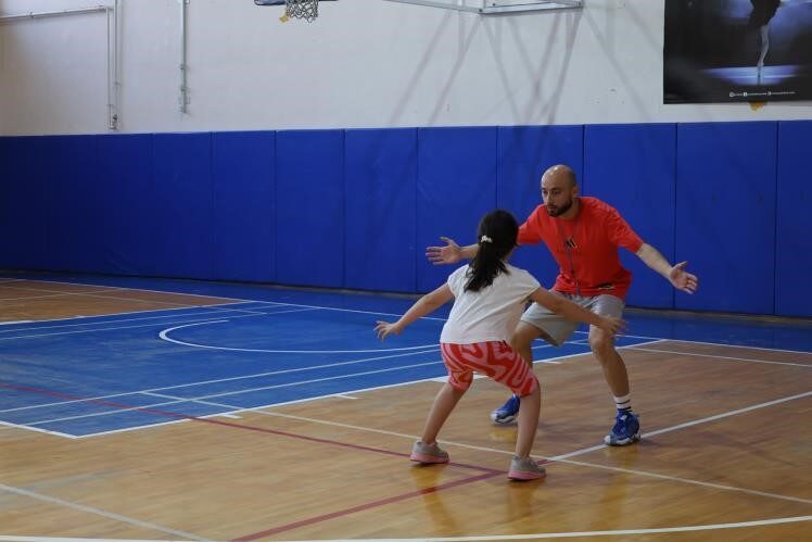 Bilecik'teki Atatürk Spor Salonu'nda devam eden BSB Yaz Spor Okulları'nda
