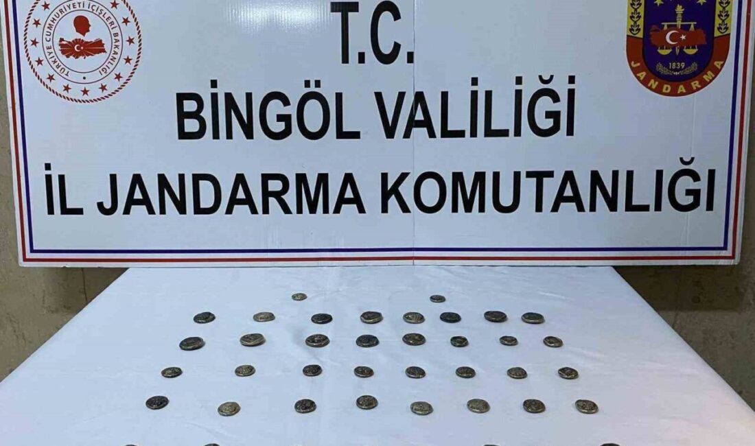 Bingöl'de jandarma, Roma ve Bizans dönemine ait 42 sikkeyi ele
