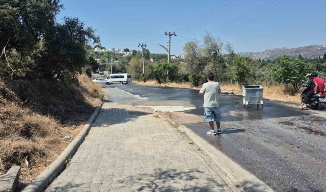 Muğla'nın Bodrum ilçesinde Bitez Mahallesi'nde ana isale hattında gerçekleşen patlama