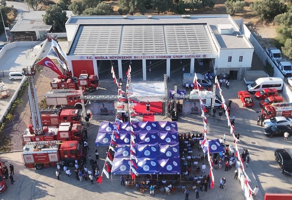 Muğla Büyükşehir Belediyesi, Bodrum’un Ortakent Mahallesi'nde modern bir itfaiye hizmet