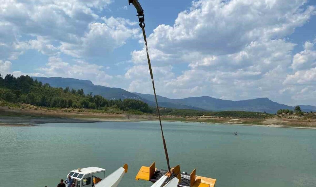 Burdur'un Bucak ilçesindeki Karacaören Barajı'nda, Antalya Orman Bölge Müdürlüğü'ne ait