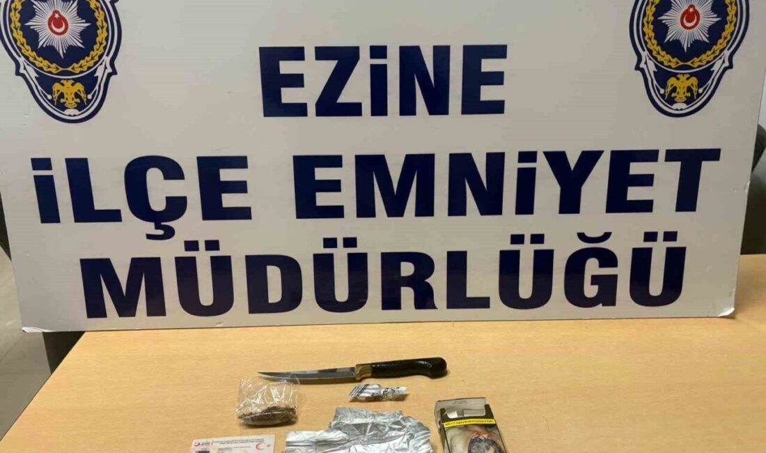 Çanakkale'nin Ezine ilçesinde, Narkotik Suçlarla Mücadele Şube Müdürlüğü tarafından gerçekleştirilen