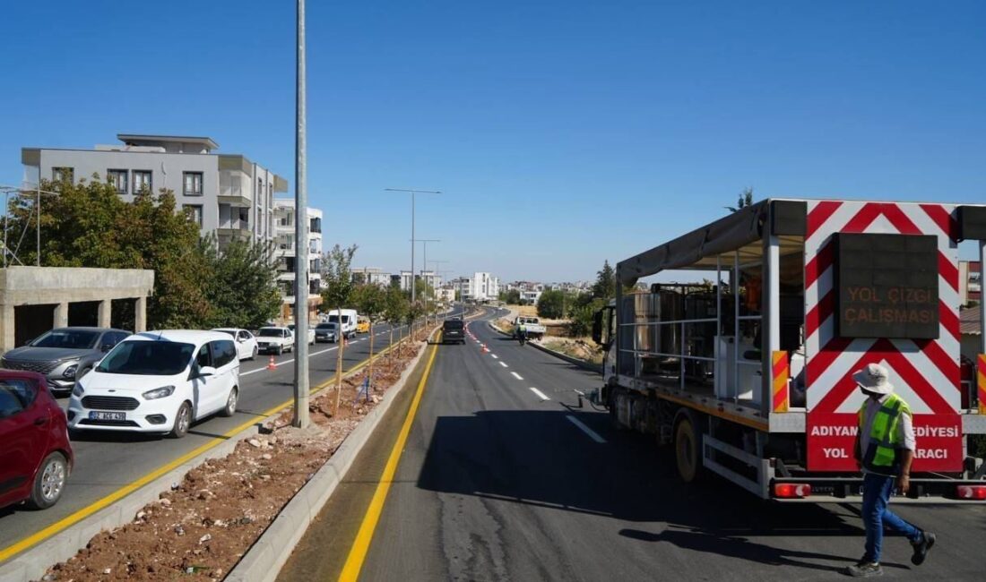 Adıyaman Belediyesi, 3. Çevre Yolu'nda yol çizgisi ve uyarı tabelası