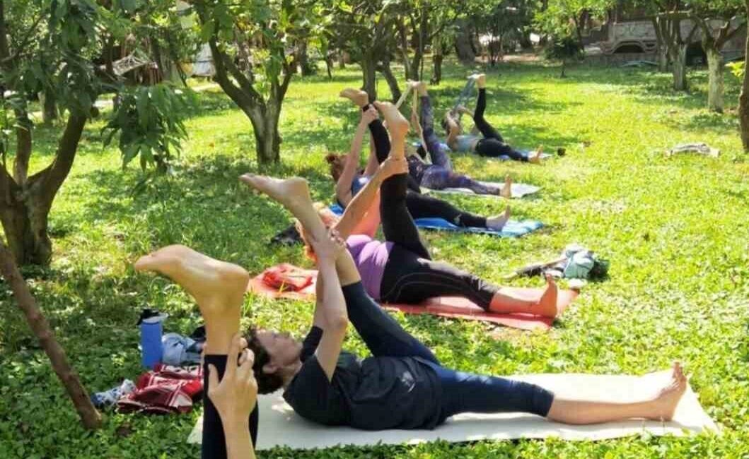 Antalya'nın Kemer'deki Çıralı’da düzenlenen yoga ve pilates etkinliğine eski Danimarka