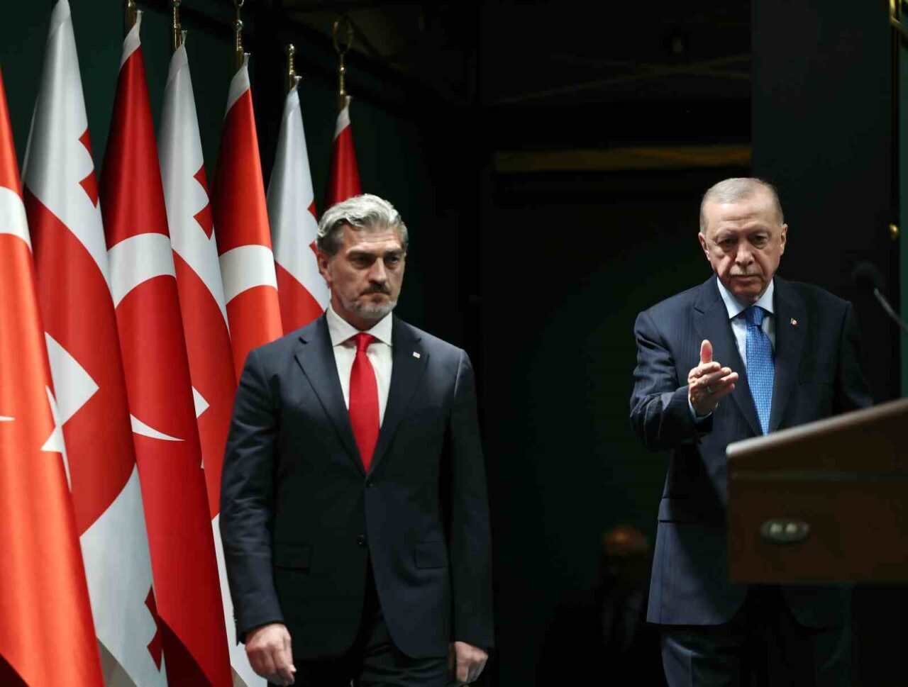 Cumhurbaşkanı Recep Tayyip Erdoğan, Gürcistan Cumhurbaşkanı Mikheil Kavelaşvili ile görüşmesinde