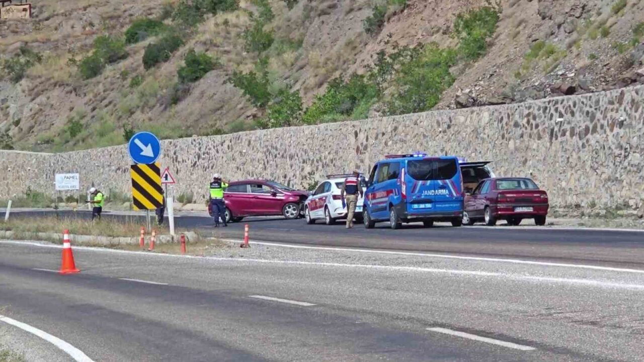 Erzurum'un Uzundere ilçesinde meydana gelen trafik kazasında, otomobil sürücüsü direksiyon