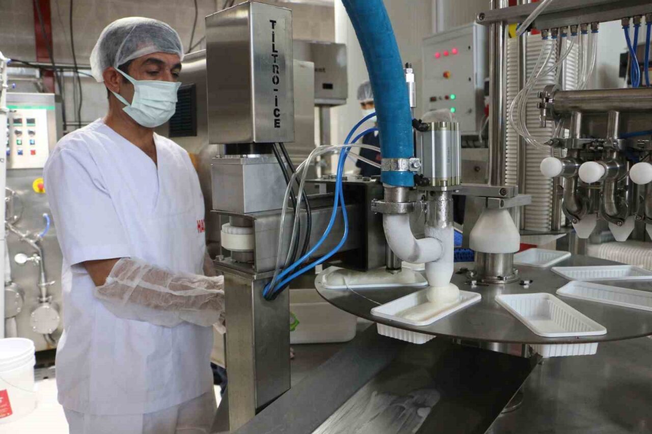 Diyarbakır merkezli Hacıdo firması, günde 15 ton dondurma üreterek bölgenin
