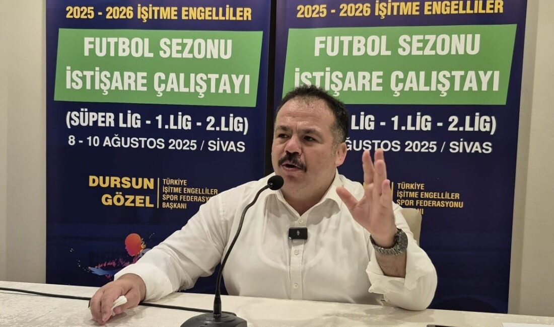 Türkiye İşitme Engelliler Spor Federasyonu Başkanı Dursun Gözel, Sivas'taki çalıştayda