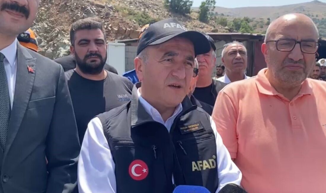 Elazığ Valisi Numan Hatipoğlu, Palu'daki Polay Madencilik'e ait krom ocağında
