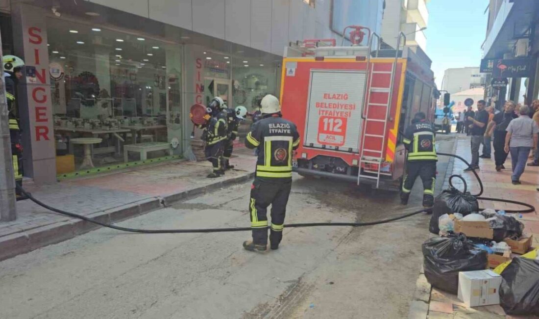 Elazığ'ın İzzetpaşa Mahallesi'nde bir apartman dairesinde çıkan yangın, itfaiyenin hızlı