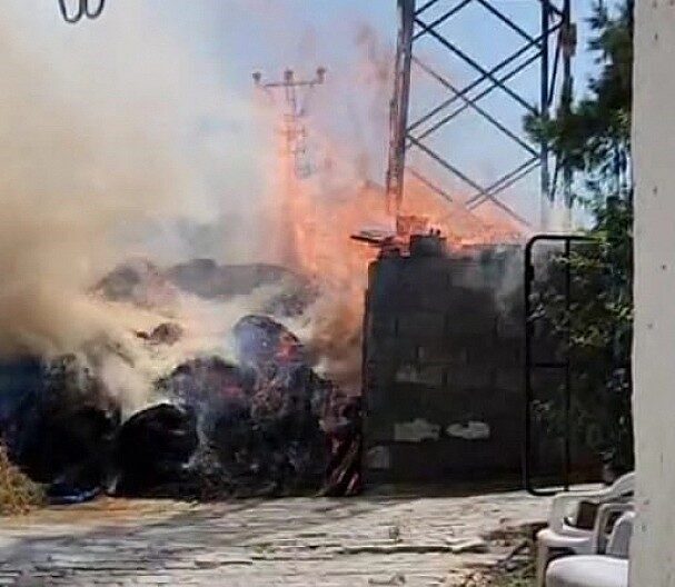 Malatya'nın Battalgazi ilçesinde elektrik direğinden kopan kablo, Hanımınçiftliği Mahallesi'ndeki bir
