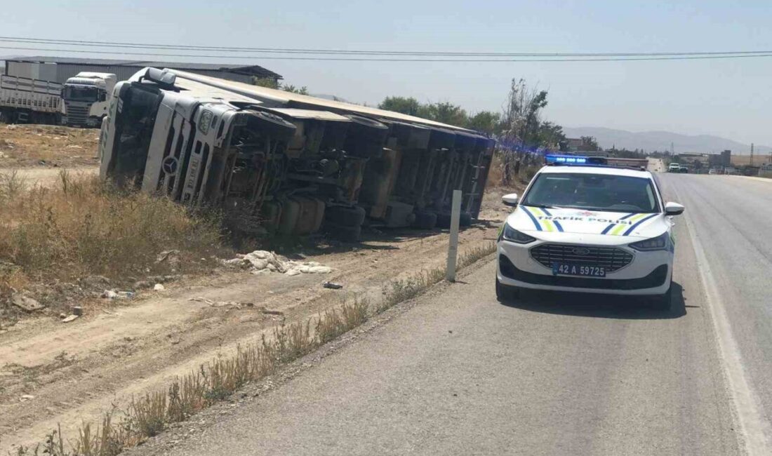 Konya'nın Ereğli ilçesinde, kontrolünü kaybeden 33 EMR 82 plakalı bir