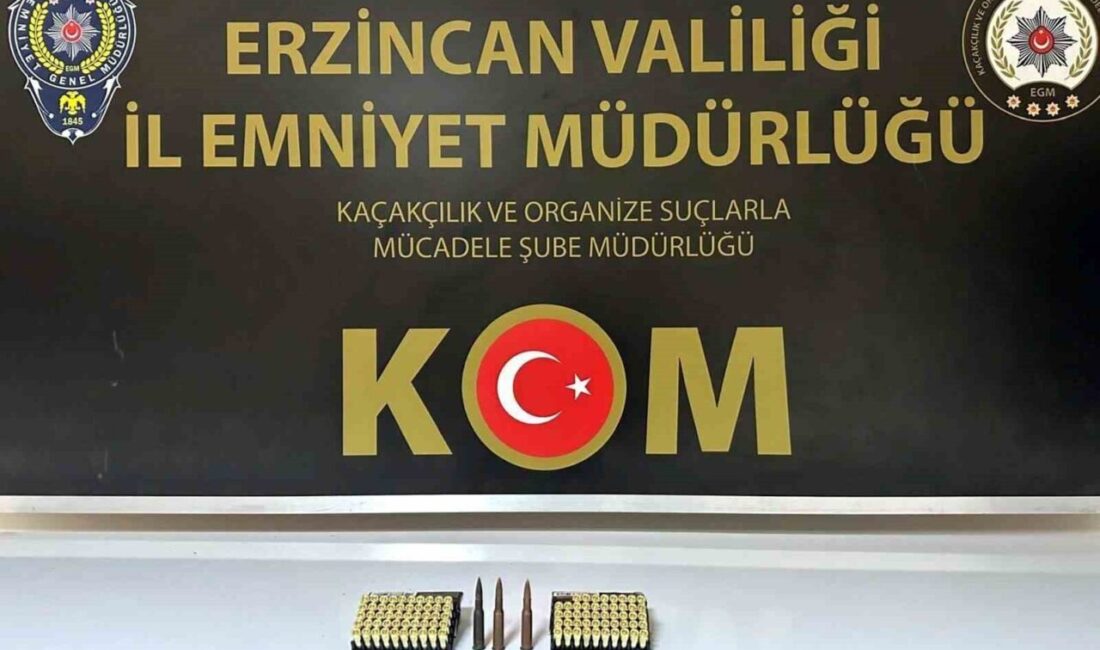 Erzincan'da düzenlenen operasyonda, 101 mermi ele geçirildi. Kaçakçılık ve Organize