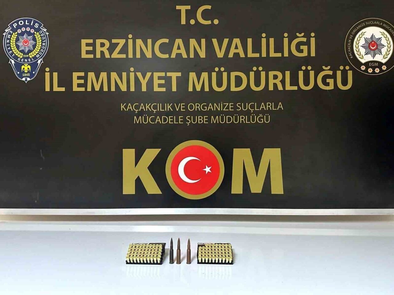 Erzincan'da düzenlenen operasyonda, 101 mermi ele geçirildi. Kaçakçılık ve Organize