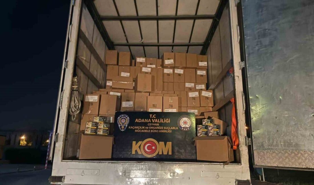 Adana'nın Ceyhan ilçesinde, Uğur Nakliyat'a ait kamyonda yapılan aramada 7