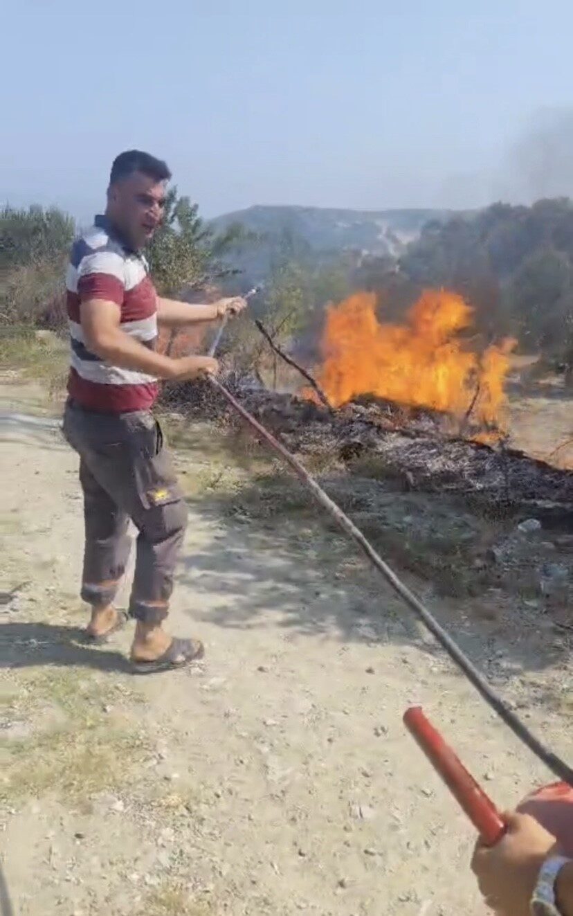 Hatay'ın Yayladağı ilçesi Çakı Mahallesi'nde sıcak havanın neden olduğu elektrik