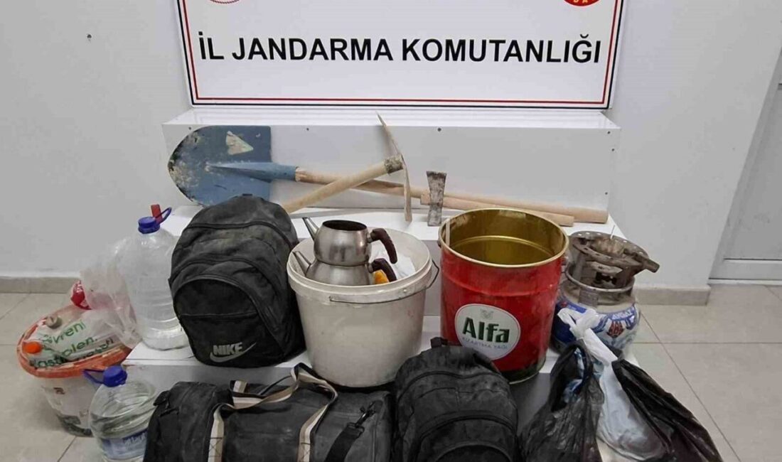 Yozgat’ın Boğazlıyan ilçesinde jandarma, ihbar üzerine define arayan 4 kişiyi