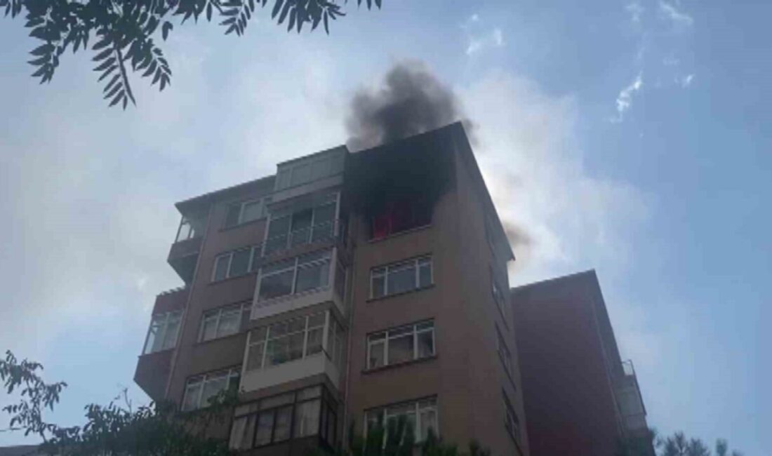 Kadıköy Bostancı Mahallesi'nde 11 katlı bir binanın 10’uncu katında çıkan