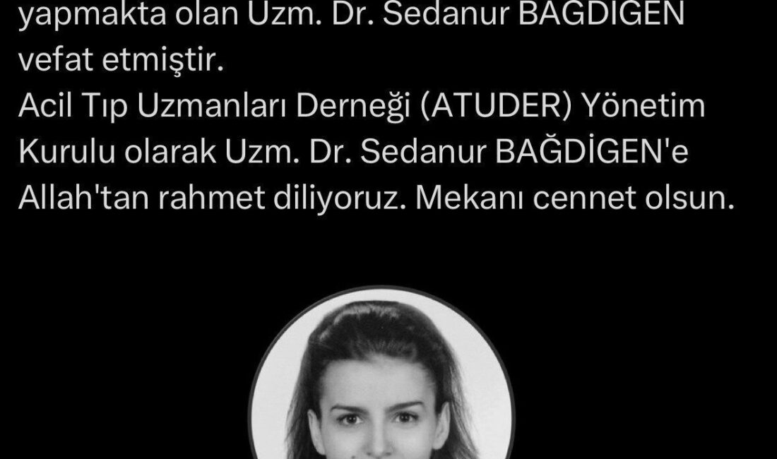 İstanbul Kağıthane’de Acil Tıp Uzmanı Sedanur Bağdigen, serum takılı halde