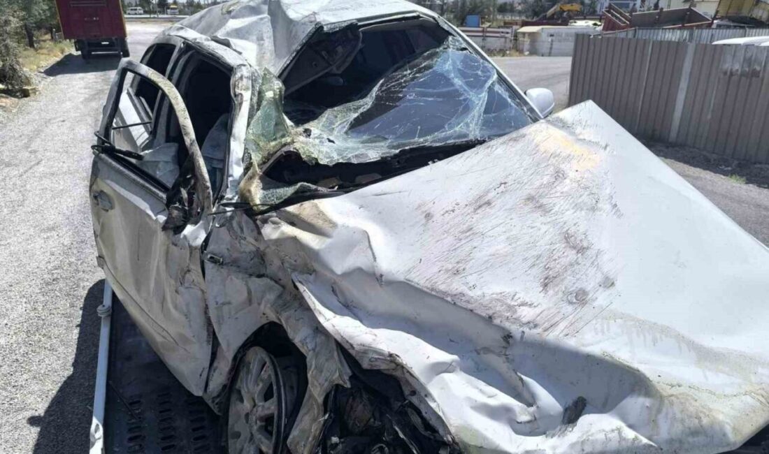 Karapınar'da meydana gelen kazada, İ.H.D.'nin kullandığı otomobil kontrolden çıkarak karşı