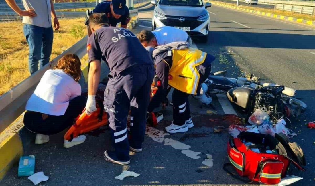 Kastamonu'da Remzi A. (51) kontrolünü kaybettiği motosikletle bariyerlere çarparak ağır