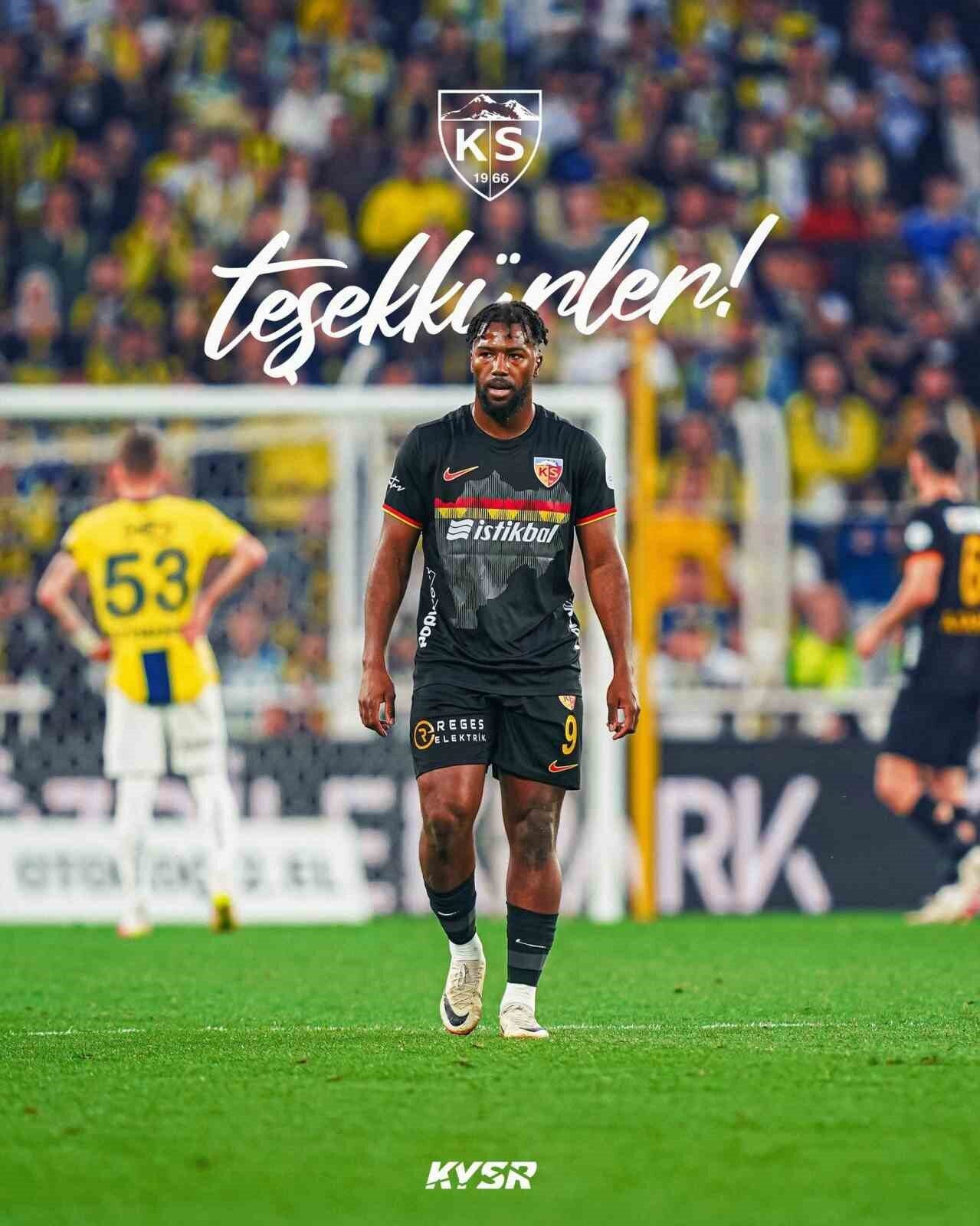 Kayserispor, forvet oyuncusu Duckens Nazon'un İran'ın Esteghlal FC kulübüne transfer