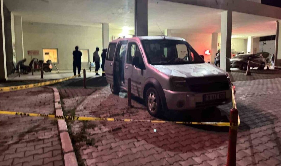 Çorum'un Sungurlu ilçesinde hafif ticari araçta kazara ateş alan tabancanın