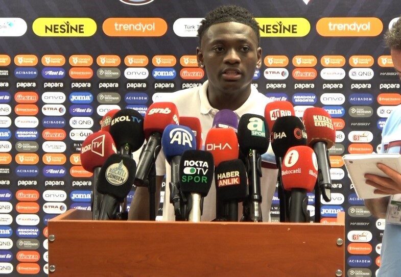 Trabzonspor'un yeni transferi Kazeem Olaigbe, Kocaelispor'u 1-0 yendikleri maç sonrası