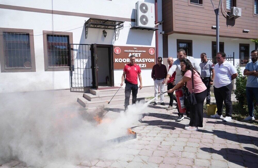 Keçiören Belediyesi, iş güvenliği ve çalışan sağlığını öncelik belirleyerek ‘Afet