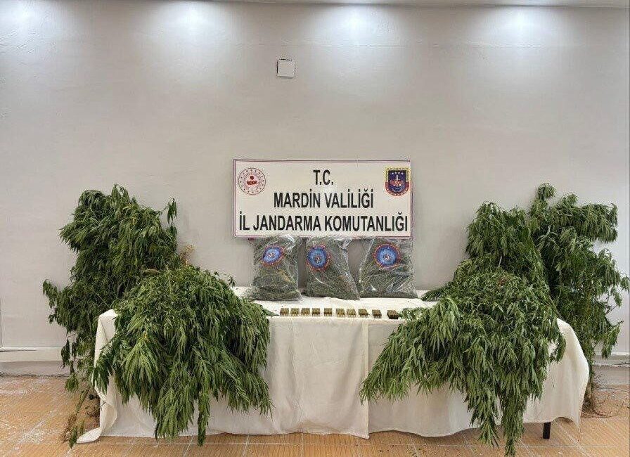 Mardin'in Derik ilçesinde gerçekleştirilen uyuşturucu operasyonunda, jandarma ekipleri 4 kilo
