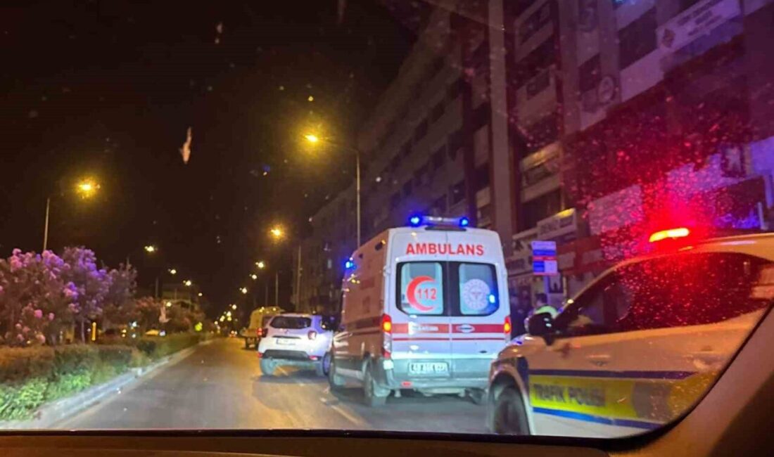 Menteşe'de İsmet Çatak Caddesi'nde gece saatlerinde meydana gelen trafik kazasında,