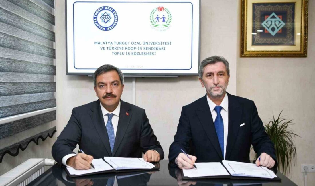 Malatya Turgut Özal Üniversitesi ile KOOP-İŞ arasında imzalanan toplu iş