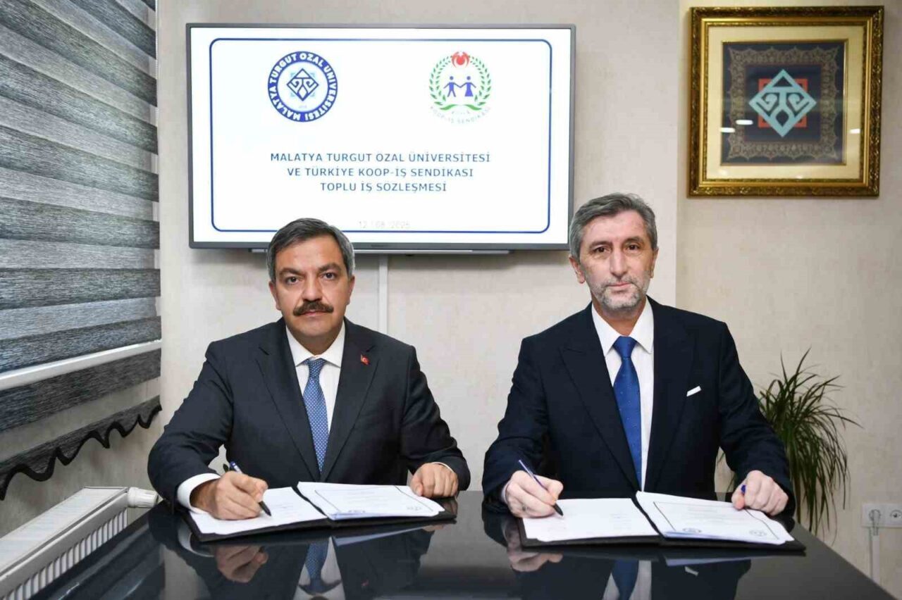 Malatya Turgut Özal Üniversitesi ile KOOP-İŞ arasında imzalanan toplu iş