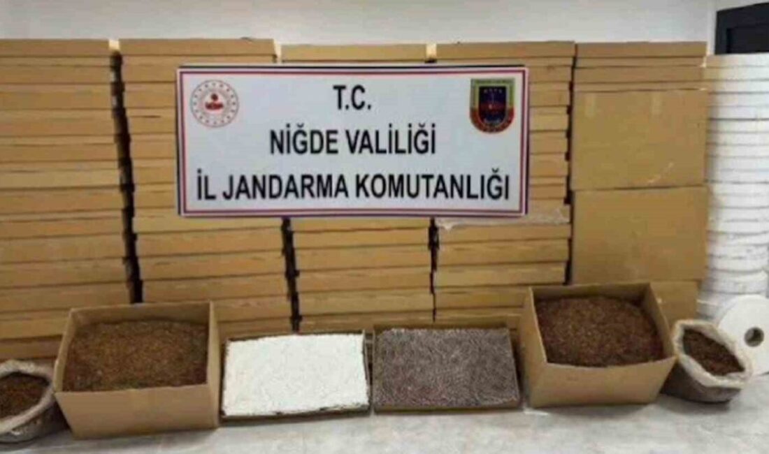 Niğde'de jandarma ekipleri, Sazlıca'da kaçak tütün üretim tesisi operasyonu düzenleyerek,