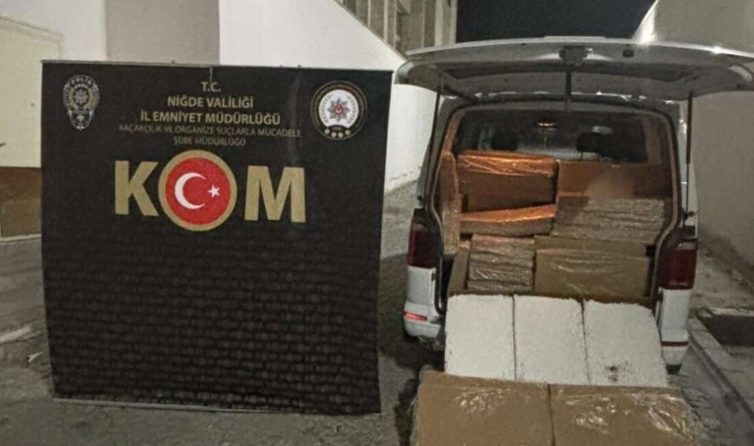 Niğde'de düzenlenen operasyonda Kaçakçılık ve Organize Suçlarla Mücadele Şube Müdürlüğü