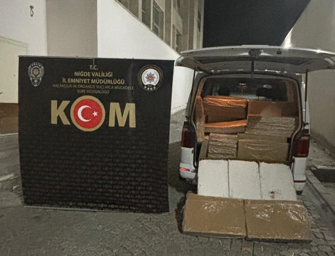 Niğde'de düzenlenen operasyonda Kaçakçılık ve Organize Suçlarla Mücadele Şube Müdürlüğü