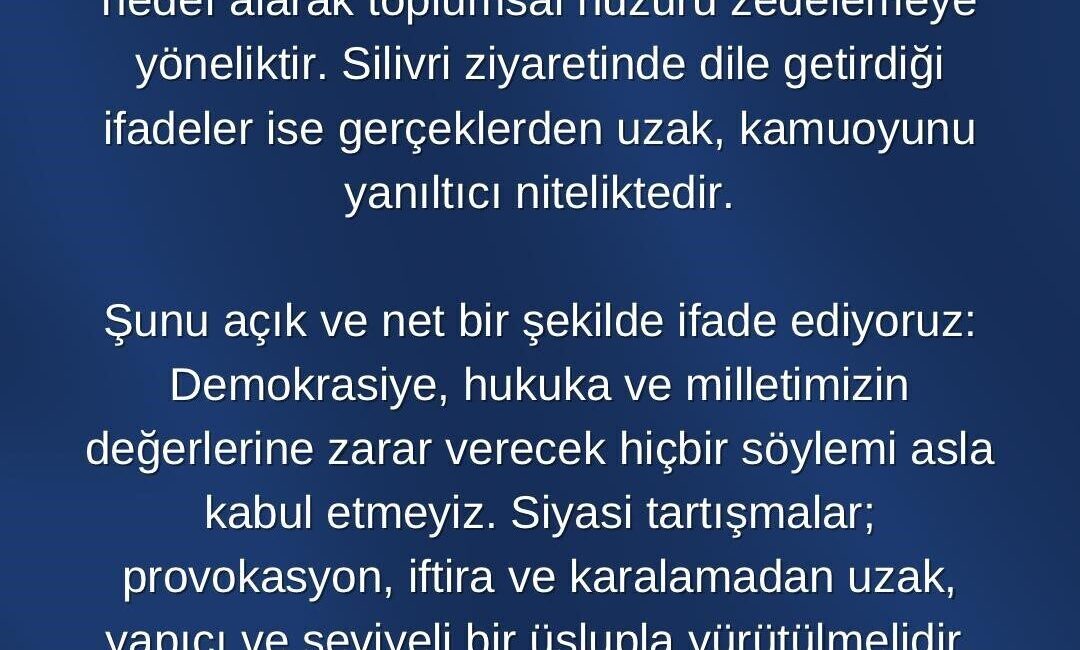 AK Parti Kayseri İl Başkanı Hüseyin Okandan, CHP Genel Başkanı