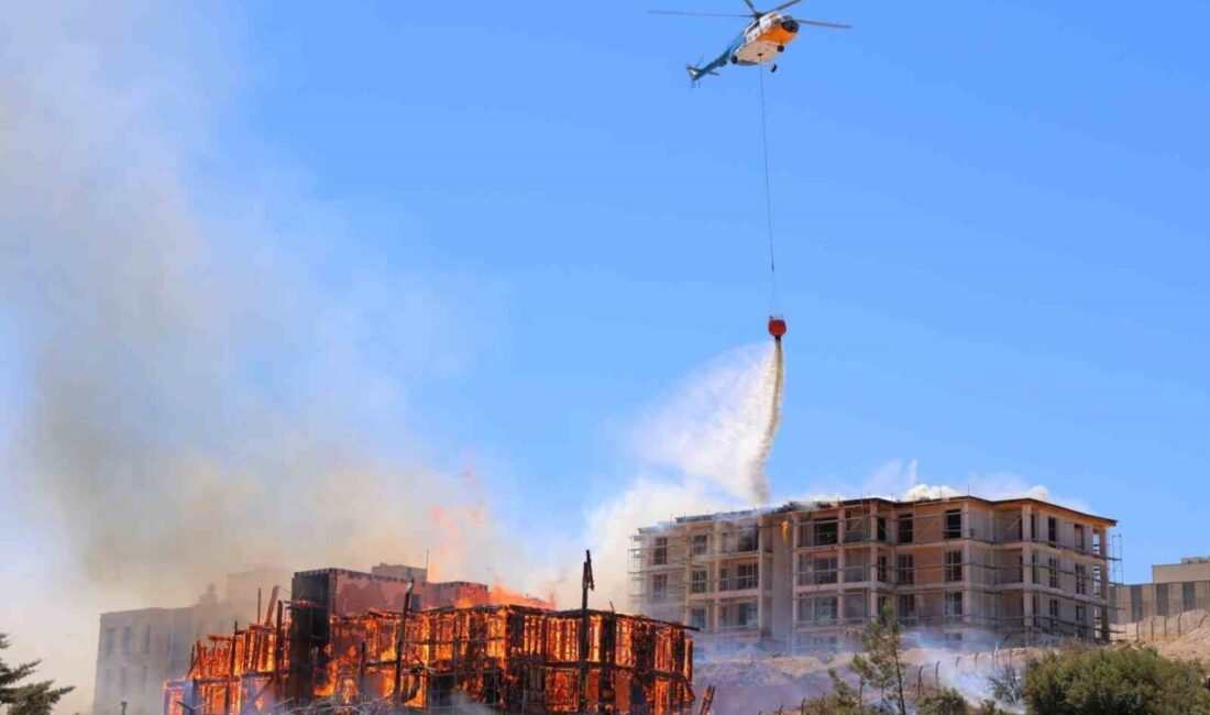 Kahramanmaraş'ta Orman Bölge Müdürlüğü inşaat alanında henüz tamamlanmayan bir lojman