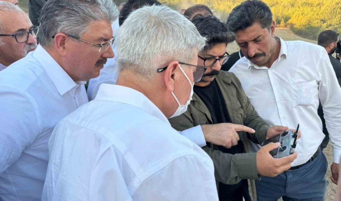Osmaniye'nin Sumbas ilçesinde Akdam köyünde çıkan anız yangını, rüzgarın etkisiyle