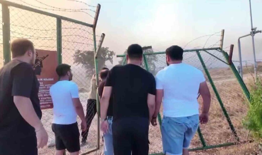 Sakarya'nın Pamukova ilçesinde sabah saatlerinde başlayan yangın, rüzgarın etkisiyle askeriyenin
