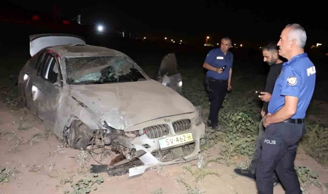 Aksaray'da Hasan A. yönetimindeki BMW marka otomobil, direksiyon hakimiyetinin kaybolması