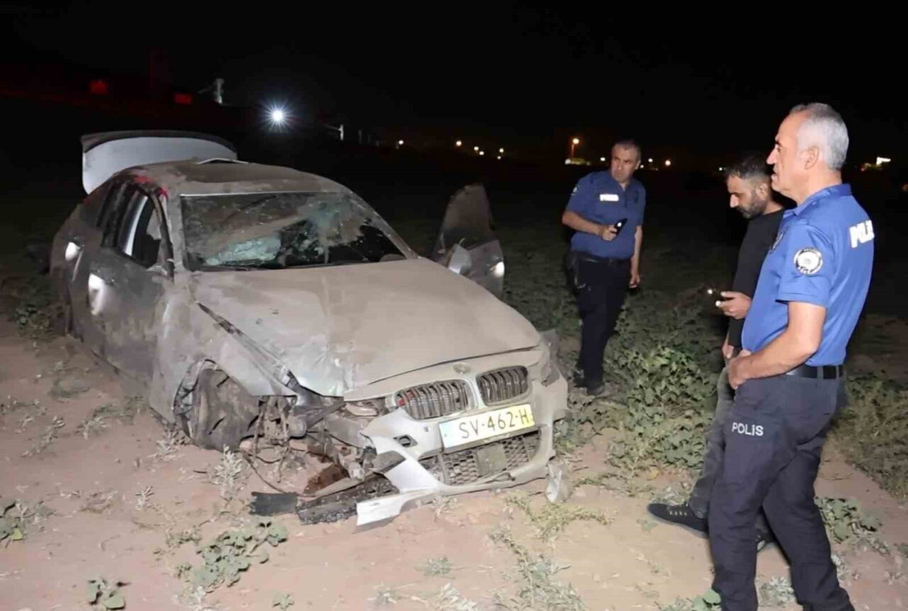 Aksaray'da Hasan A. yönetimindeki BMW marka otomobil, direksiyon hakimiyetinin kaybolması