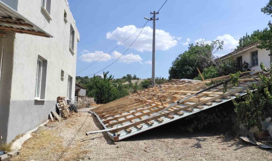 Manisa'nın Selendi ilçesinde dün akşam yaşanan şiddetli fırtına ve yağış,