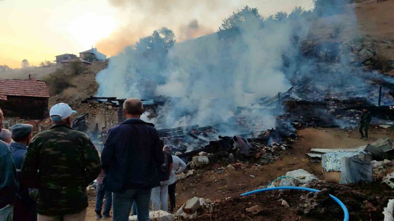 Sinop'un Kılıçlı köyünde Bayram Demirciler'e ait ev ve ahırda çıkan