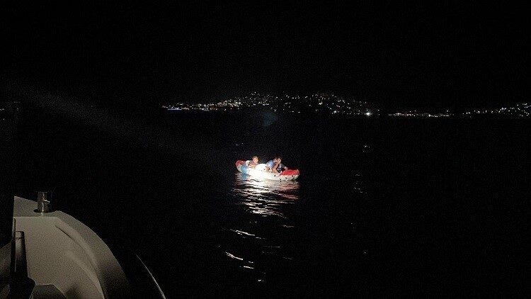 Muğla'nın Bodrum açıklarında, Sahil Güvenlik İnsansız Hava Aracı tarafından tespit