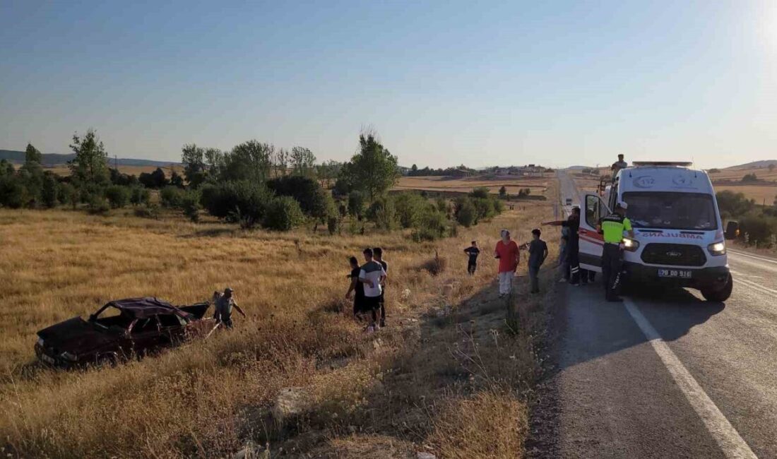 Karabük’ün Eflani ilçesinde O.B. yönetimindeki otomobil kontrolden çıkarak takla attı.