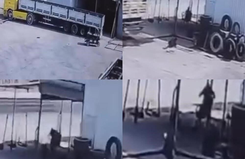 Mersin'de, Emir Kılınç (16) tırın altında işlem yaparken, sürücü Umut