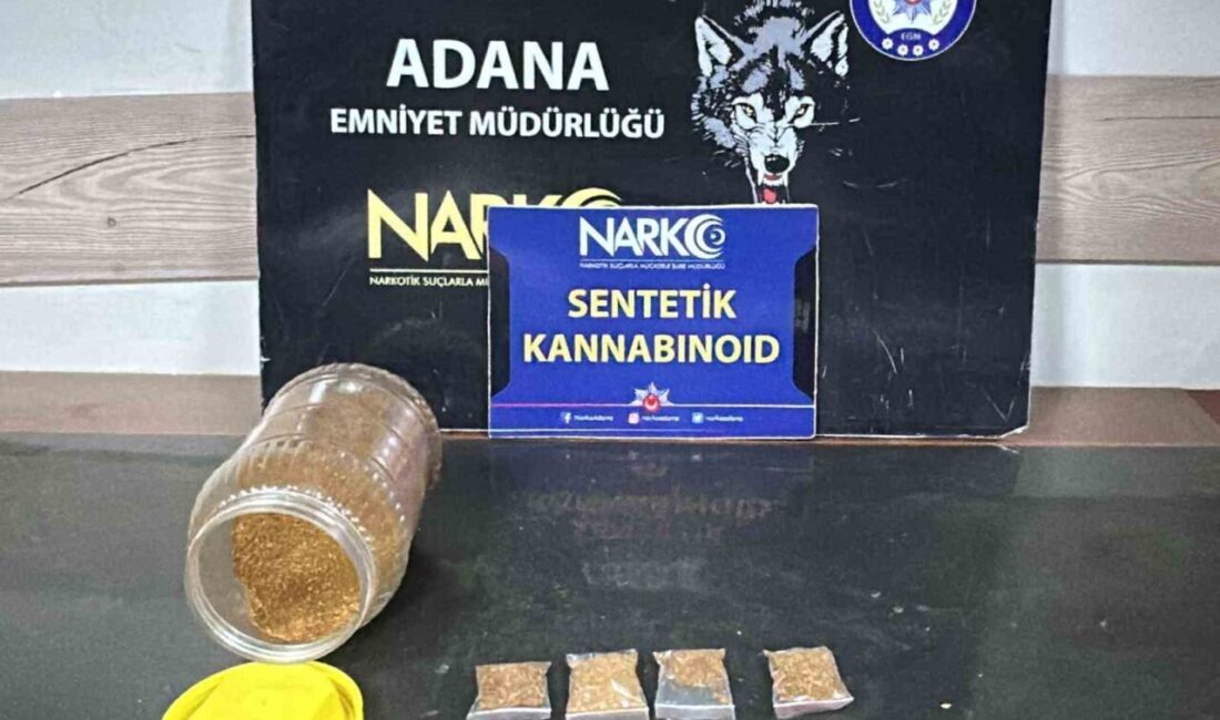 Adana'da, uyuşturucu ticareti yaptığı iddia edilen 34 yaşındaki B.V. ve